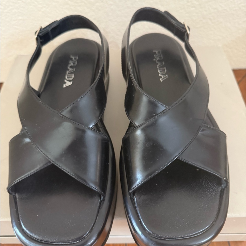 Prada Cloudbust Black Platform Sandals - image 3